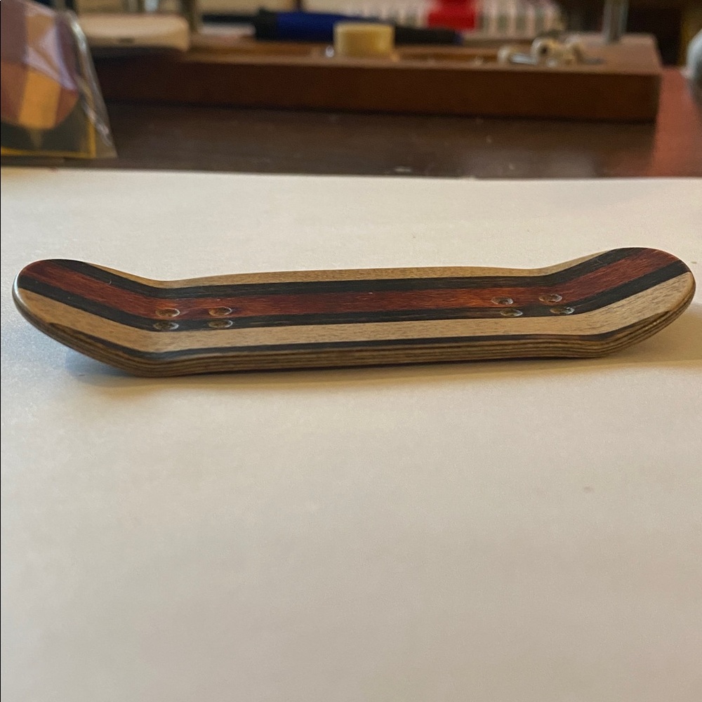Striped Wooden Fingerboard Deck - Picture 4 of 4